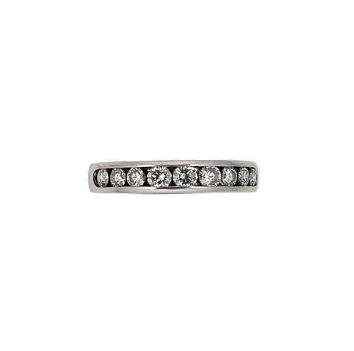 Lot 145 - A platinum half eternity style ring