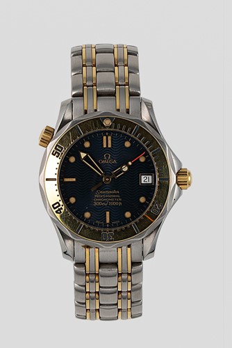 Lot 215 - Omega - A steel and gold 'Seamaster Professional Diver 300M' wristwatch