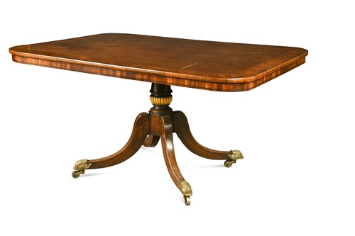 Lot 510 - A Regency brass inlaid breakfast table