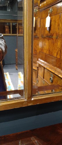 Lot 580 - A Regency giltwood and gesso triple plated overmantel mirror