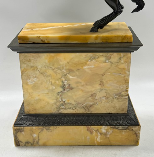 Lot 515 - A patinated bronze model of Napoleon on horseback, late 19th century