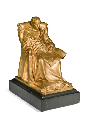 Lot 528 - After Vincenzo Vela (Italian, 1820-1891), The Last Days of Napoleon, circa 1867