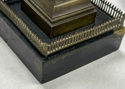 Lot 572 - Two Grand Tour bronze obelisks, mid-19th century