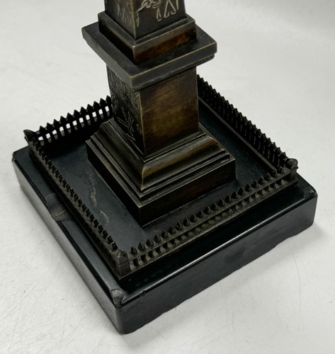 Lot 572 - Two Grand Tour bronze obelisks, mid-19th century