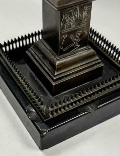 Lot 572 - Two Grand Tour bronze obelisks, mid-19th century