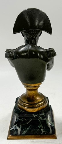 Lot 517 - Two small bronze busts of Napoleon, 19th century