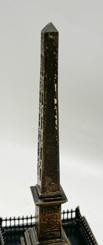 Lot 582 - Two similar bronze models of Cleopatra's Needle, mid-19th century