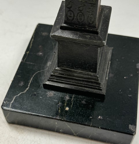 Lot 582 - Two similar bronze models of Cleopatra's Needle, mid-19th century