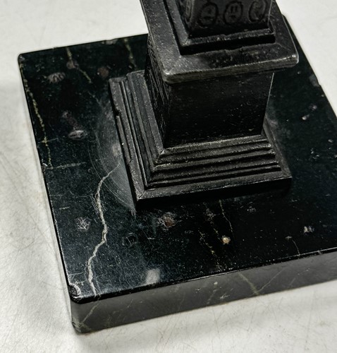 Lot 582 - Two similar bronze models of Cleopatra's Needle, mid-19th century