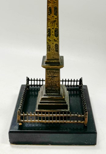 Lot 582 - Two similar bronze models of Cleopatra's Needle, mid-19th century