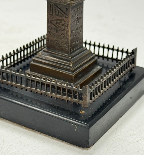 Lot 582 - Two similar bronze models of Cleopatra's Needle, mid-19th century