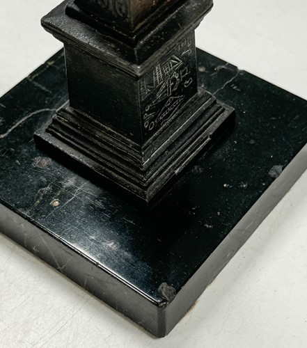 Lot 582 - Two similar bronze models of Cleopatra's Needle, mid-19th century