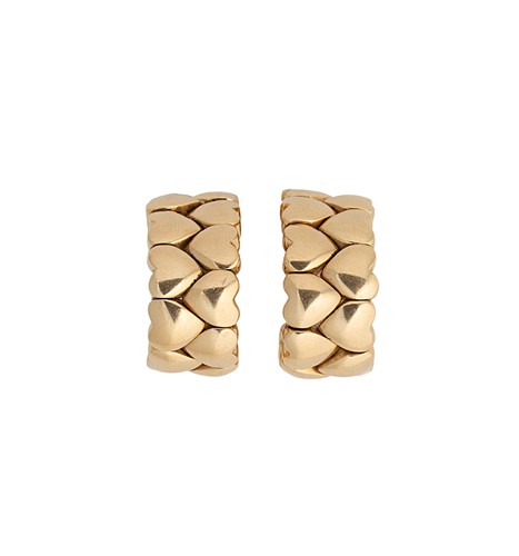 Lot 157 - Cartier - A pair of hoop earrings