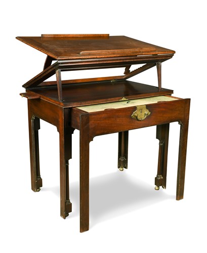 Lot 387 - A George III mahogany architect's desk