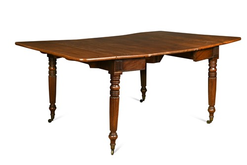 Lot 346 - A late Regency mahogany scissor action dining table in the manner of Gillows