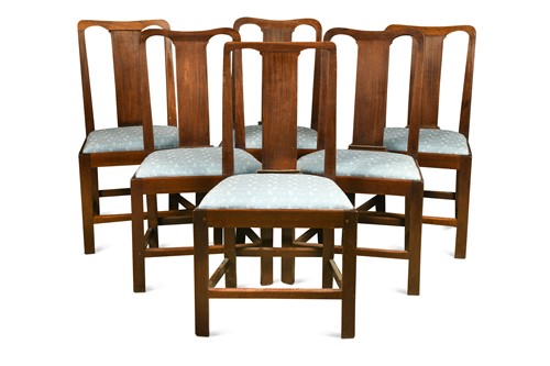 Lot 436 - A set of six late George III mahogany dining chairs