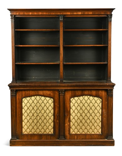 Lot 422 - A Regency rosewood bookcase cabinet
