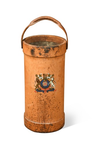 Lot 261 - A leather shell carrier, 19th century