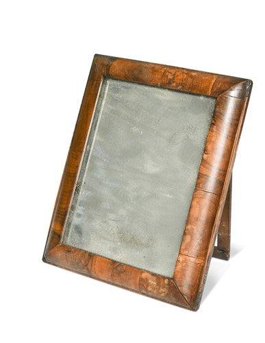 Lot 290 - A walnut cushion framed table mirror, 18th century