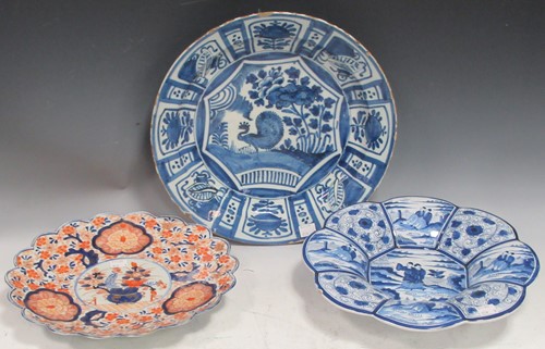 Lot 55 - A Japanese Imari porcelain lobed circular dish,...