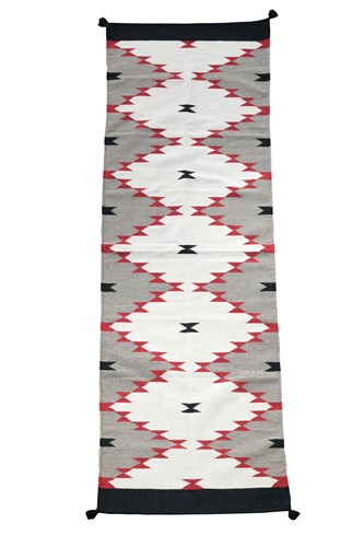 Lot 412 - A Navajo style flatweave runner, modern