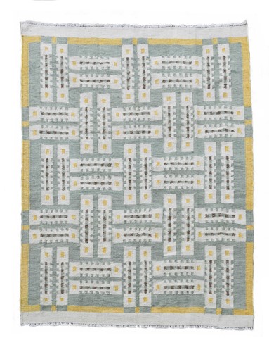 Lot 277 - A Scandinavian design Soumak style flatweave kilim rug, modern