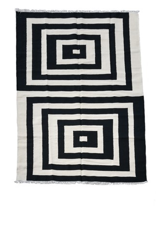 Lot 442 - A Bauhaus inspired flatweave kilim rug, modern