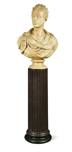 Lot 575 - After John Evan Thomas (1810-1873), a plaster bust of George, Lord Byron