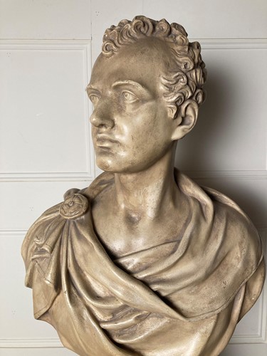 Lot 575 - After John Evan Thomas (1810-1873), a plaster bust of George, Lord Byron