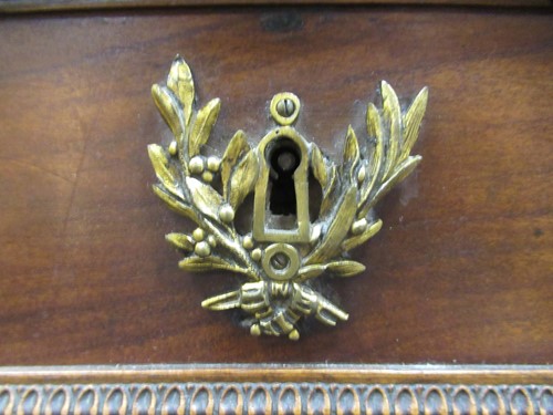 Lot 562 - A French Louis XVI fruitwood marble topped commode