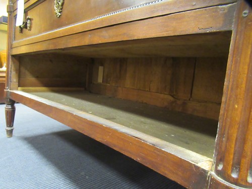 Lot 562 - A French Louis XVI fruitwood marble topped commode