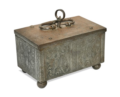 Lot 274 - A Nuremberg steel casket, probably late 16th or early 17th century