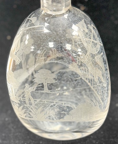 Lot 569 - A part suite of glassware engraved with hunting scenes