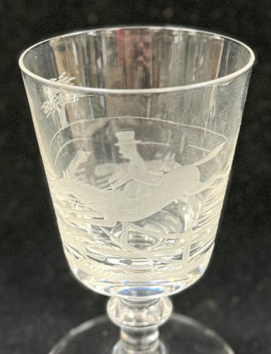 Lot 569 - A part suite of glassware engraved with hunting scenes