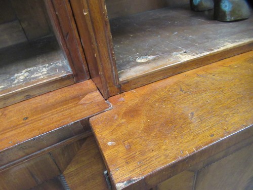 Lot 513 - A mahogany breakfront library bookcase, early 19th century