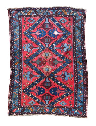 Lot 430 - A good quality Kuba rug, late 20th century