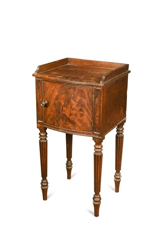 Lot 345 - A mahogany bedside cabinet in the manner of Gillows, 19th century