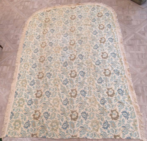 Lot 259 - Two fringed cotton jacquard textile throws in...