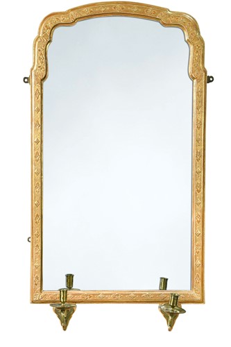 Lot 432 - A pair of George II style giltwood girandole mirrors, 19th century