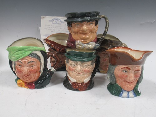Lot 145 - Six Royal Doulton character jugs