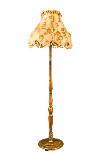 Lot 484 - A Chinoiserie decorated standard lamp, circa 1920