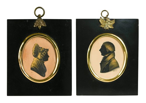 Lot 126 - A group of six silhouettes, early 19th century
