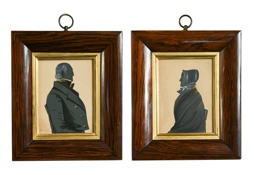 Lot 125 - A group of four silhouettes, 19th century