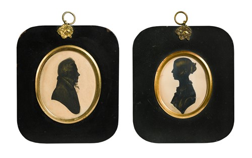 Lot 127 - A group of five silhouettes. 19th century