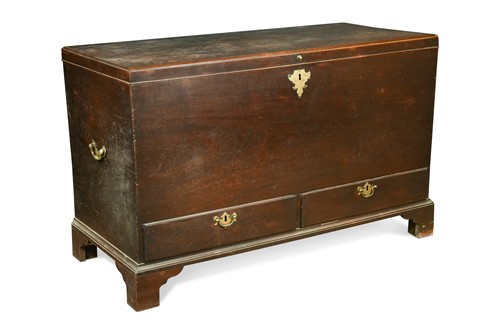 Lot 358 - A George III mahogany mule chest, mid 18th century