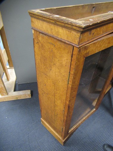 Lot 507 - A pair of Victorian birdseye maple bookcases with marble tops