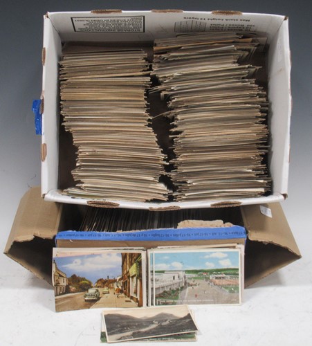 Lot 283 - A large collection of postcards: two boxes of...