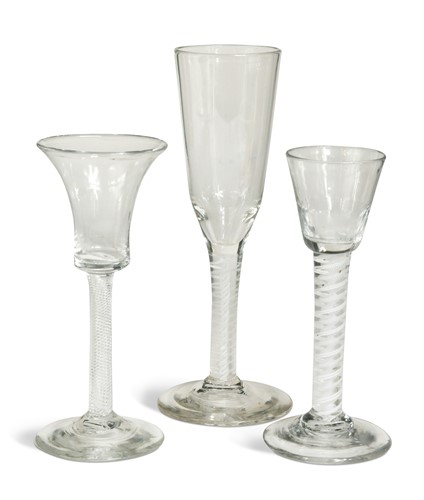 Lot 368 - An air twist wine glass, 18th century