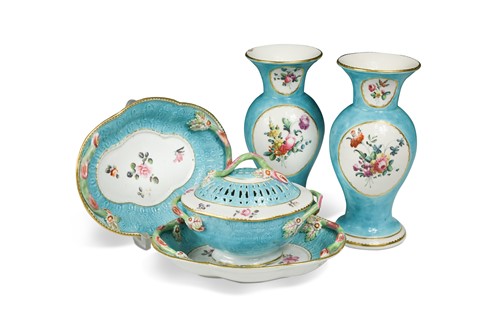 Lot 299 - Two similar Chelsea-Derby vases, circa 1780