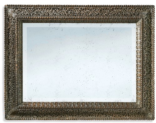 Lot 496 - An Anglo-Indian carved hardwood mirror, circa 1900